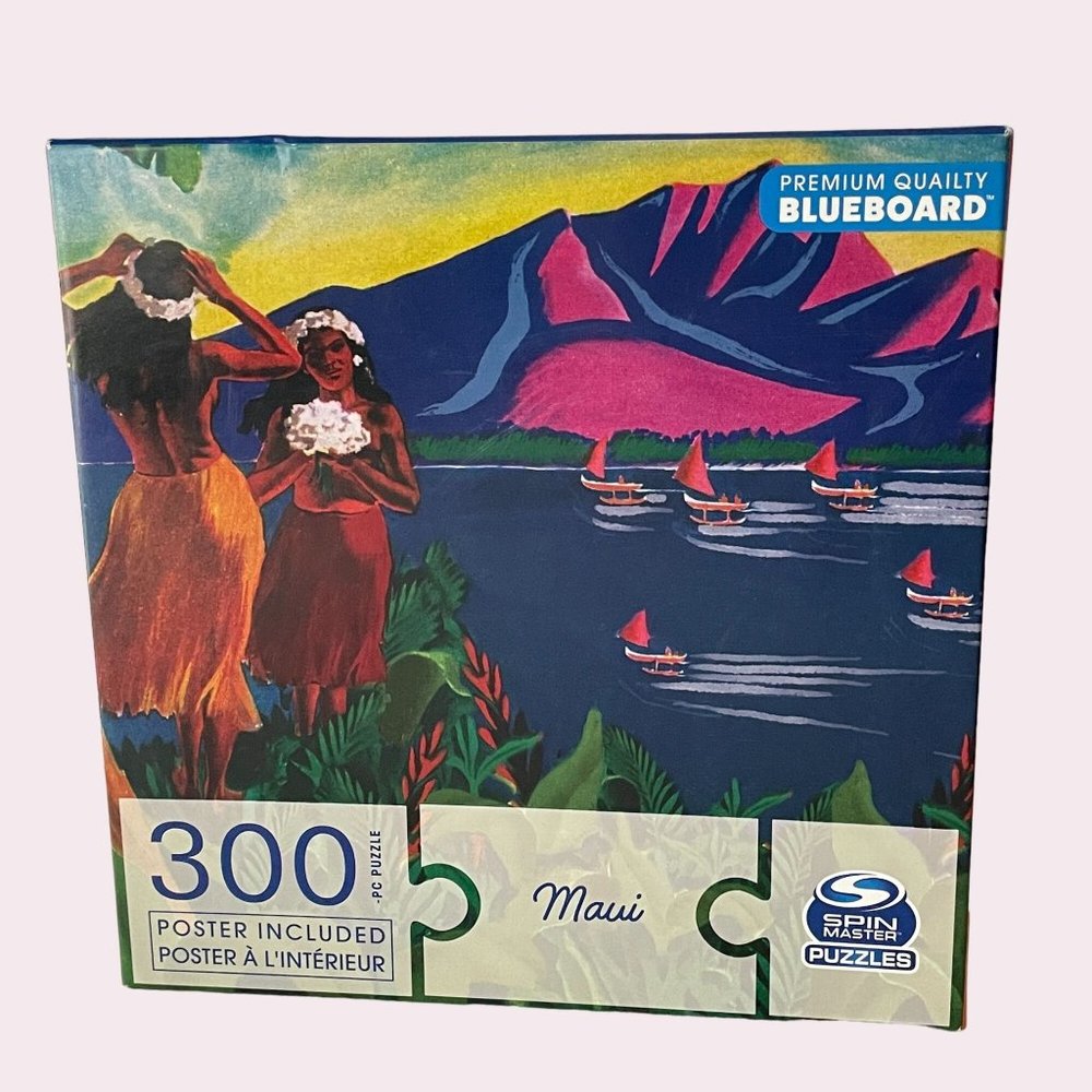 Spin Master Puzzle Maui Hawaii 300 Piece Jigsaw Aloha Luau Ocean Landscape
